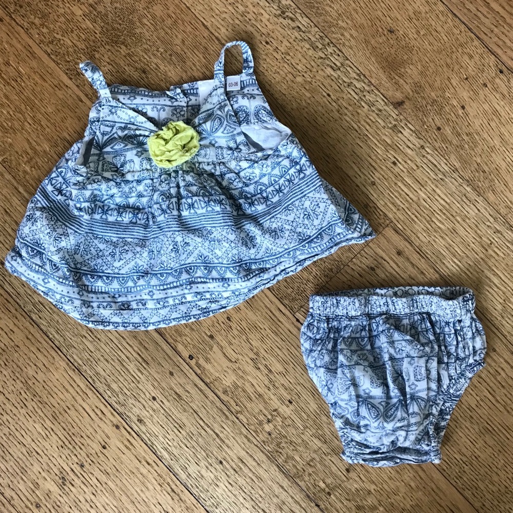 Yo Baby 3-6 Mo Dress/Top w Matching Bloomers